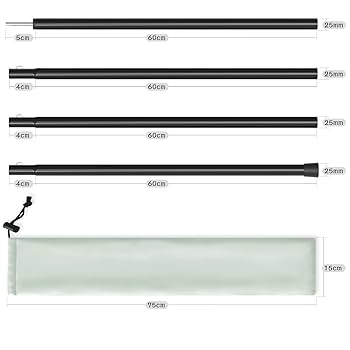 Amazon | ZHBBRT タープポール テントポール キャンプポール 2本